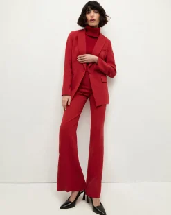 Long and Lean Dickey Jacket in Crimson Red